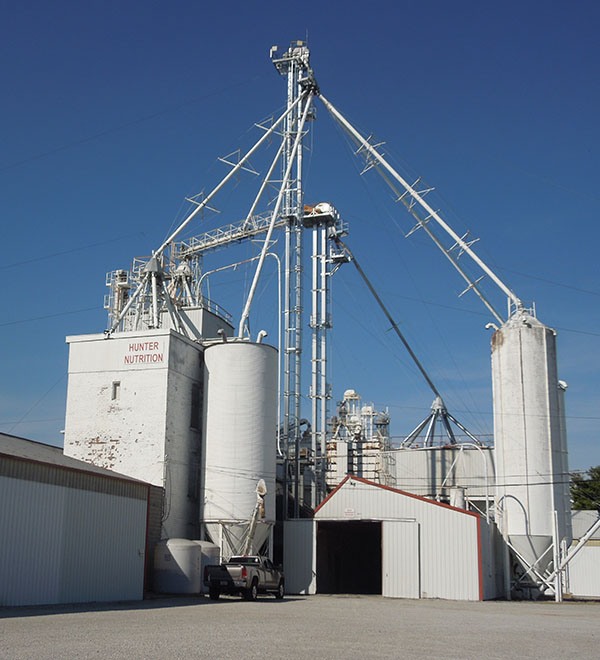 aerial view of the Hunter Nutrition plant in Brookston Indiana